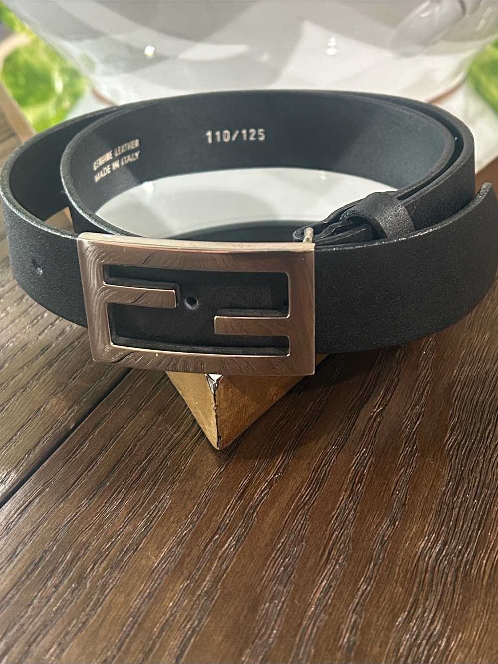 Fendi FF Buckle Smooth Leather Belt